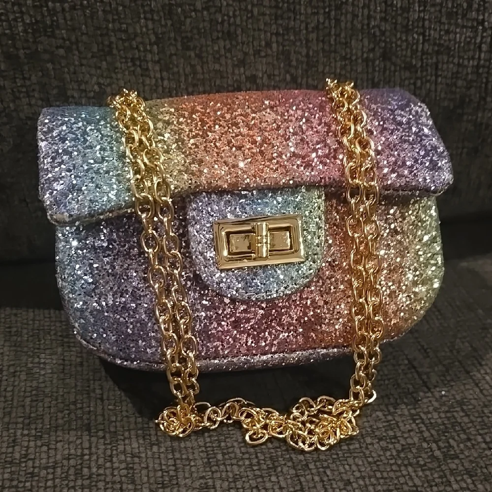 Glittery Rainbow Chain Bag - Picture 9 of 9